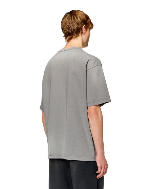 【DIESEL】 T-Wash-N Oversized T-Shirt Diesel Lies Logo Grey DIESEL Oversized T-shirt With Lies Logo in Gray for Men | Lyst