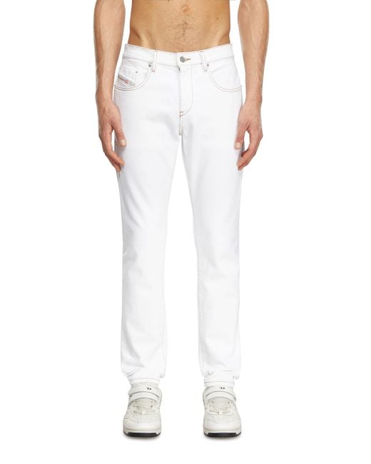 DIESEL White Slim Jeans Regular Waist 2019 D-Strukt for men