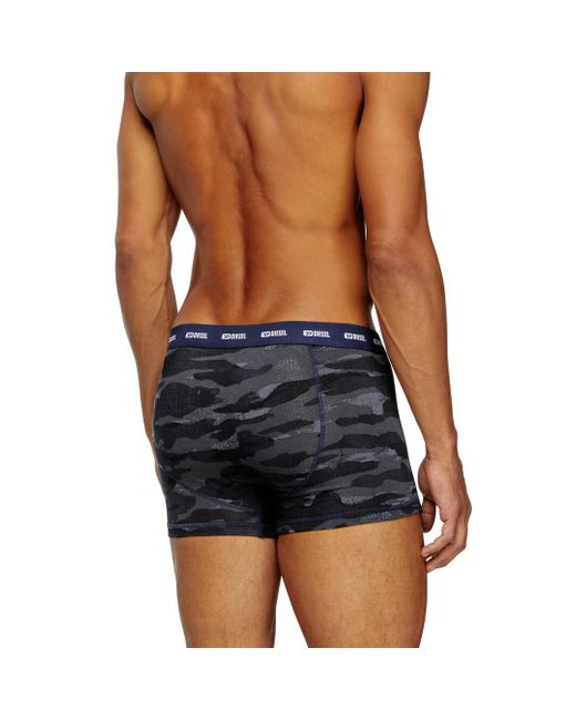 DIESEL Blue 3-pack Of Boxer Briefs Plain And Camo for men