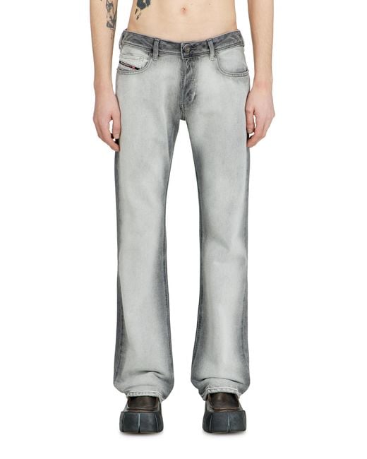 DIESEL Gray Bootcut Jeans Low Waist 2007 Zatiny, Button Fly for men