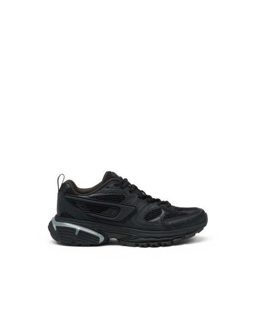DIESEL Black S-serendipity-monochrome Sneakers In Mesh And Pu for men