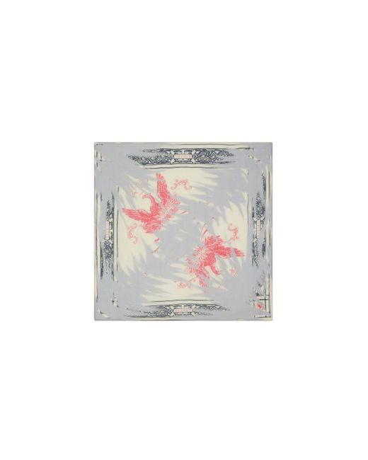 メンズ DIESEL Scarf With Eagle Bandana Print White