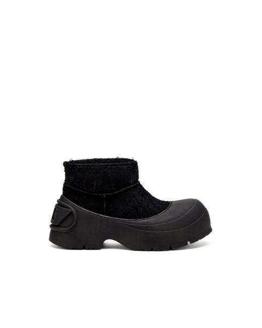 DIESEL Black D-Donald-Chunky Ankle Boot With Lug Sole for men