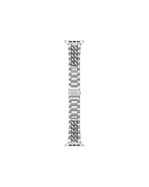 DIESEL White Stainless Steel Watch Band For Apple Watch, 38-49Mm for men