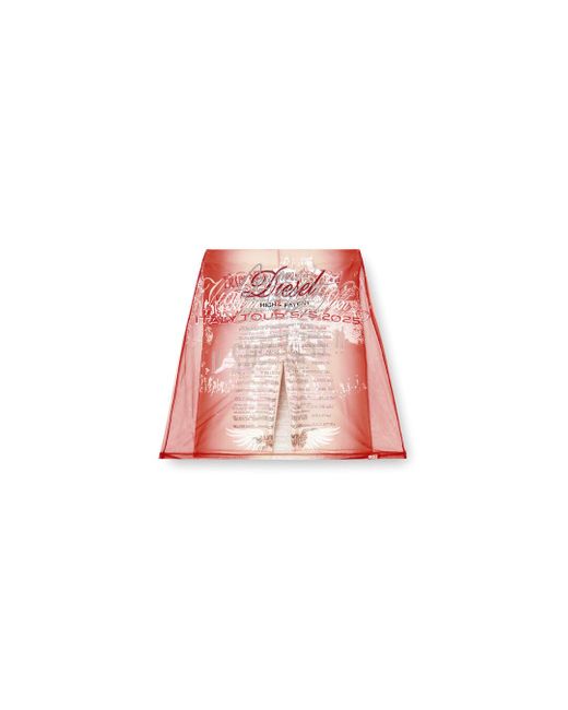 DIESEL Layered Skirt With Lyrics Print