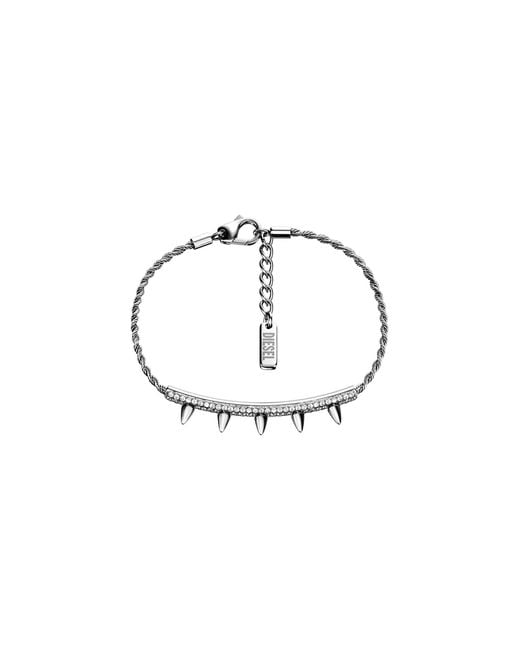 DIESEL Blue Stainless Steel Id Bracelet