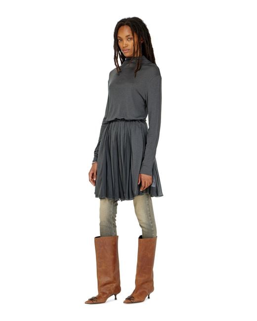 DIESEL Multicolor Turtleneck Mini Dress
