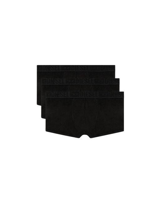 DIESEL Black Three-Pack Plain Boxer Briefs for men