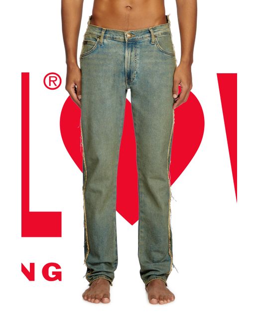 DIESEL Red Regular Jeans for men