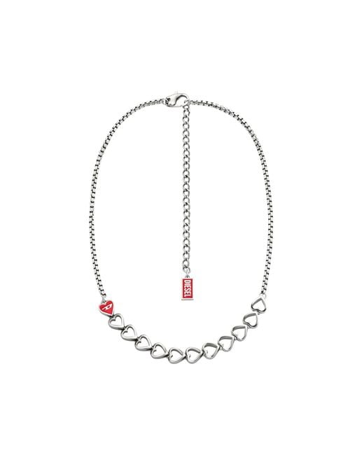 DIESEL Blue Stainless Steel Chain Necklace