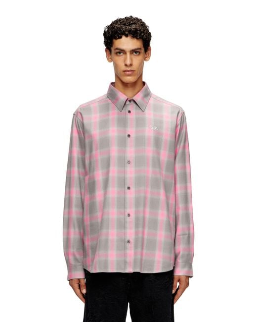 メンズ DIESEL 長袖シャツ Pink