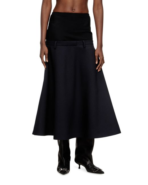 Gonna Con Vita Bassa Estrema di DIESEL in Black