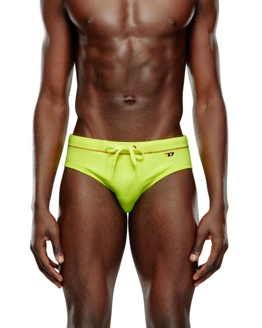 Slip de bain fluo avec logo D DIESEL pour homme en coloris Bleu Lyst