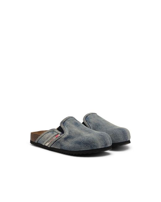 メンズ DIESEL デニムスリッポンミュール White