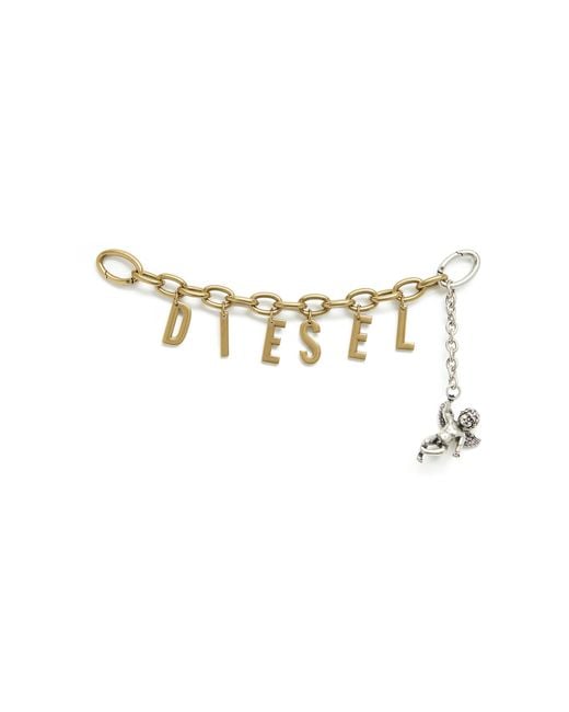 DIESEL Multicolor Metal Letter Charm With Cherub