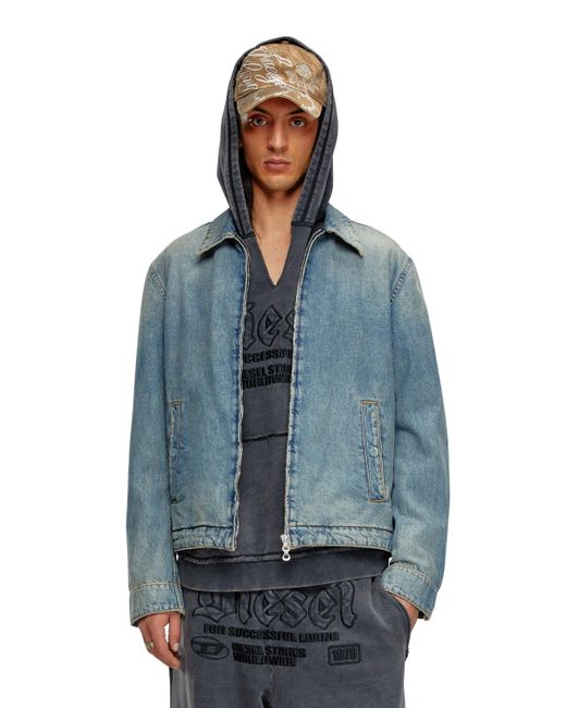 DIESEL Denim Blouson Jacket in Blue for Men Lyst
