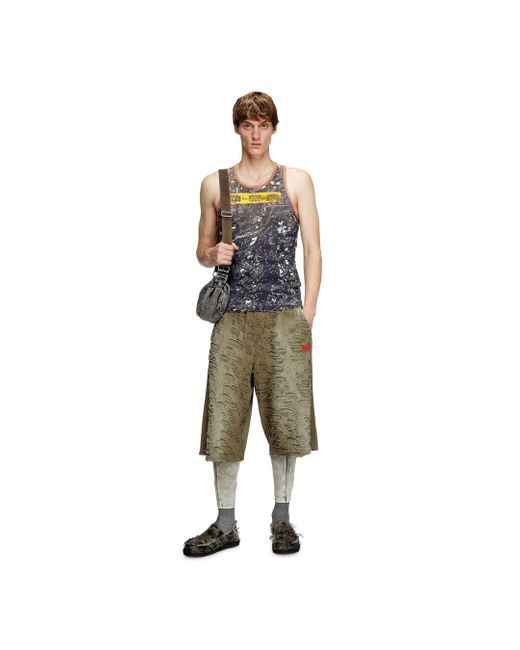 DIESEL Multicolor Camo Print Vest With Contrasting Trims for men