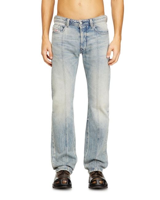 DIESEL Blue Regular Jeans Low Waist 1985 Larkee, Light, Button Fly for men