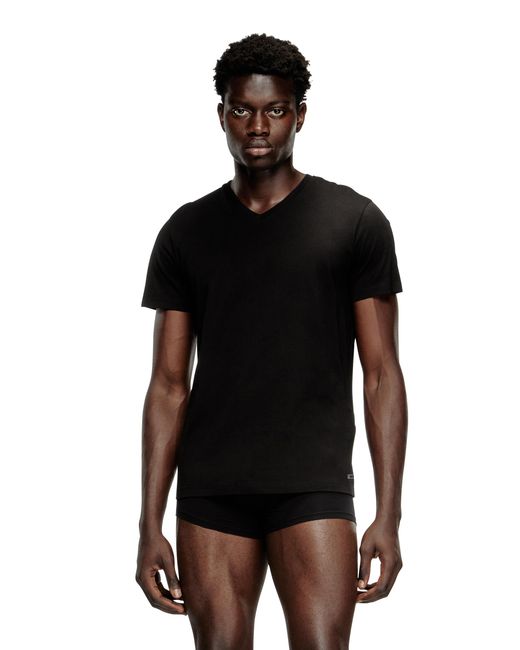 DIESEL Black Three-Pack Of V-Neck T-Shirts for men