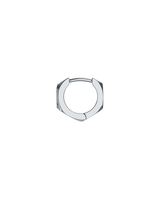 DIESEL Blue Stainless Steel Single Hoop Earring