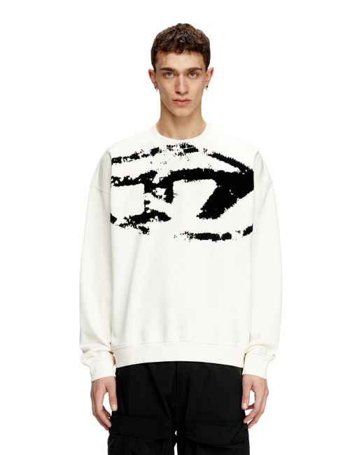 Sudadera Con Logotipo Desgastado En Relieve DIESEL de hombre de color Natural