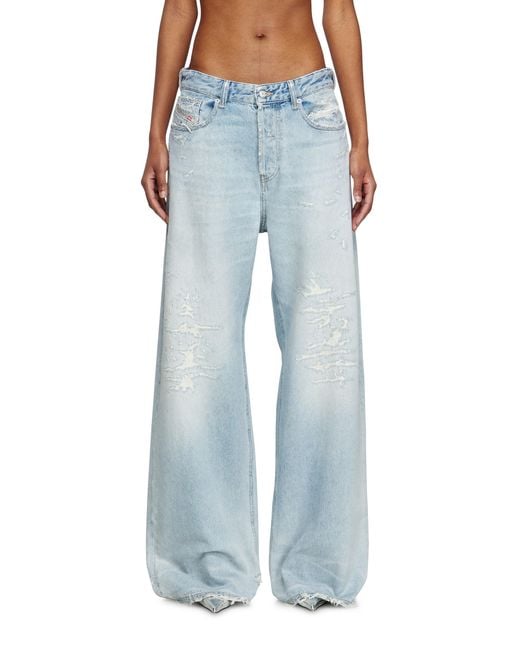 DIESEL Blue Relaxed Jeans Low Waist 1996 D-Sire, Light, Button Fly