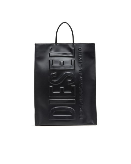DIESEL Black Dsl 3d L X Logo-embossed Tote Bag