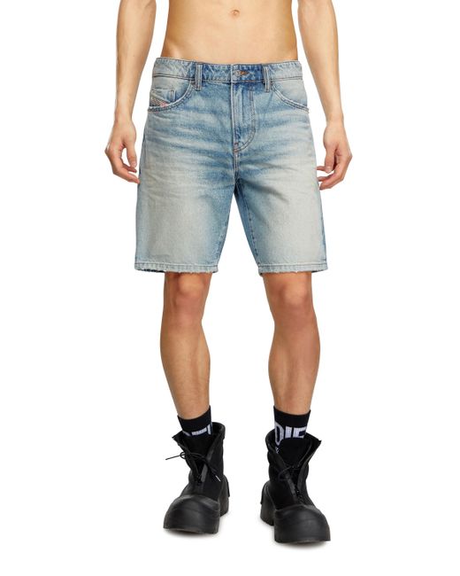 DIESEL Blue Slim Denim Shorts for men