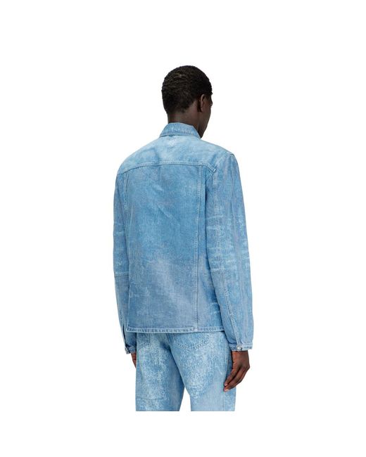 DIESEL Blue Jacket for men