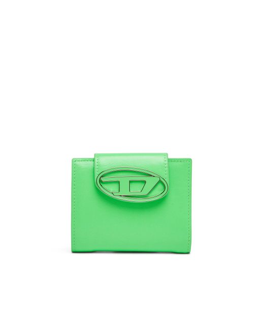 DIESEL Small Wallet In Neon Leather in Green | Lyst