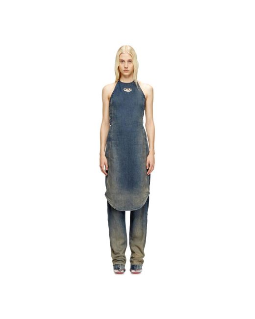 DIESEL Blue Halter Jumpsuit