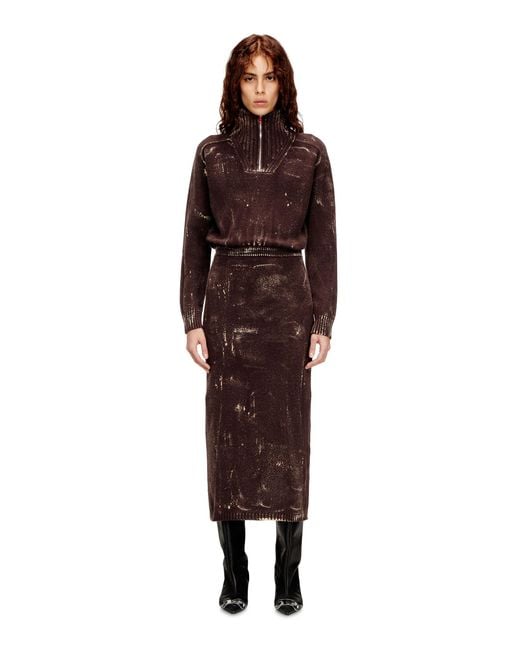 DIESEL Brown Midi Dress