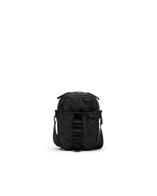 DIESEL Black Dsrt-utility Crossbody Bag In Printed Nylon for men