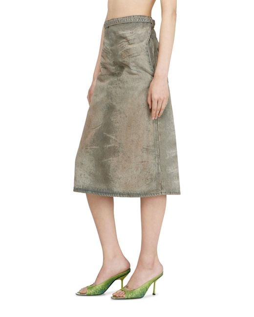 DIESEL Green Midi Skirt
