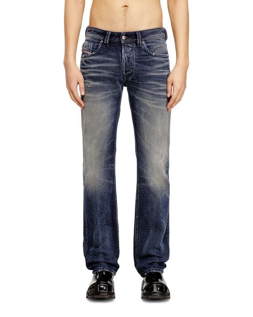 DIESEL Blue Regular Jeans Low Waist 1985 Larkee, Dark, Button Fly for men