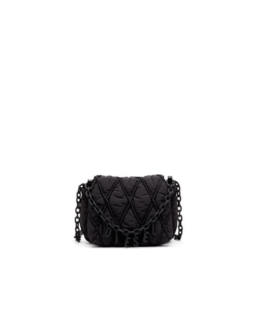DIESEL Black Charm-D S-Small Shoulder Bag