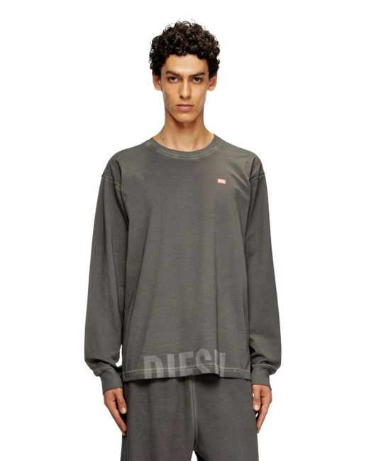 メンズ DIESEL 長袖Tシャツ Gray