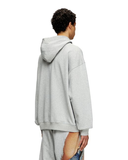 DIESEL Hoodie With Graphic Print Gray