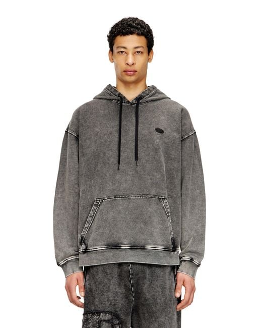 Sweat À Dos Patchwork Coupé Brut DIESEL pour homme en coloris Gray
