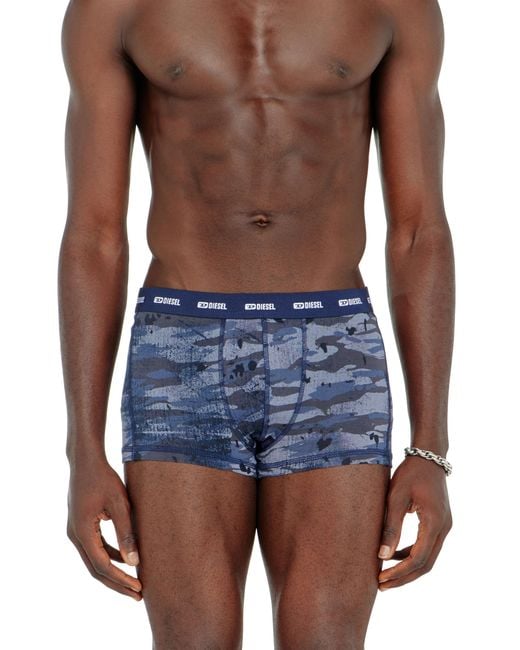 DIESEL Blue Three-Pack Of Boxer Briefs Plain And Camo for men