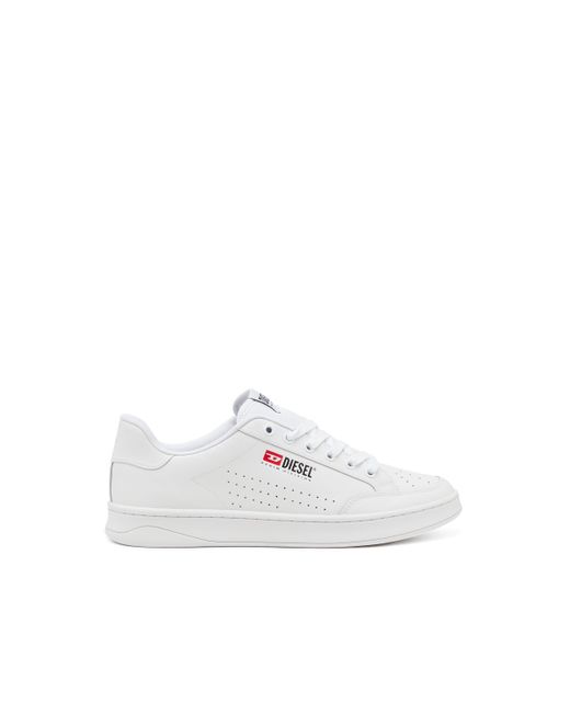 DIESEL White S-athene-low-top Sneakers In Leather And Nylon for men