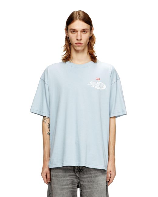Camiseta De Algodón Con Estampado Gráfico DIESEL de hombre de color Blue
