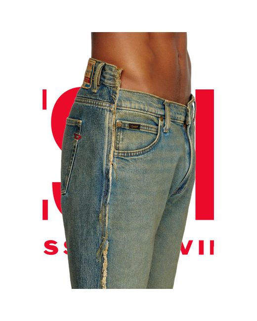 DIESEL Red Regular Jeans for men