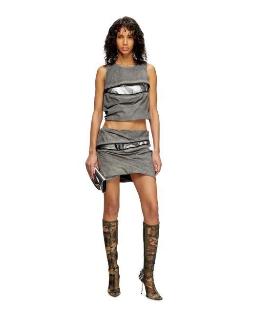DIESEL Multicolor Bubble Skirt With Wrap Around Pocket