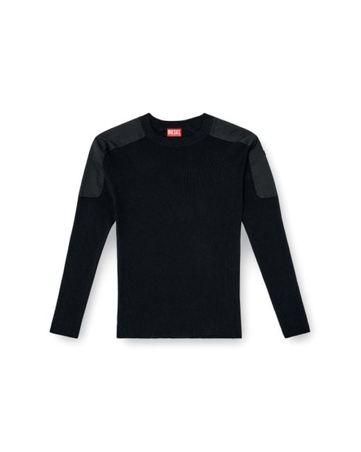 メンズ DIESEL プルオーバーニット Black