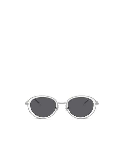 DIESEL White Oval Sunglasses