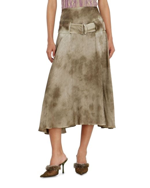 DIESEL Natural Belted Midi Skirt