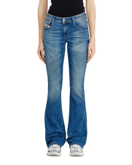 DIESEL Blue Bootcut Jeans Low Waist 1969 D-Ebbey, Medium, Zip Fly