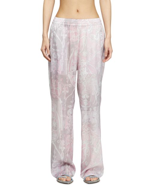 DIESEL Multicolor Track Pants With Medieval Print