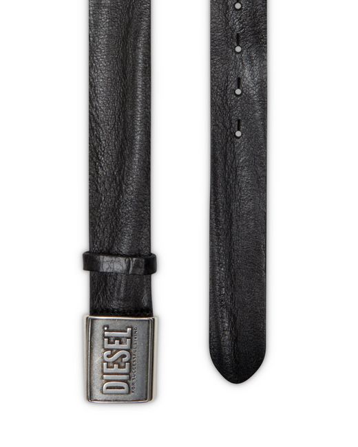 メンズ DIESEL レザーベルト Black